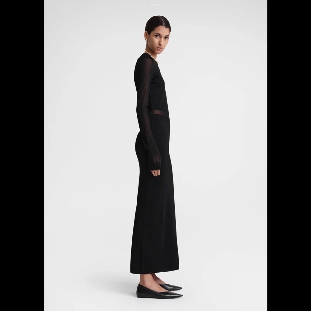 Toteme Semi-Sheer Knit Cocktail Dress - Picture 2 of 9